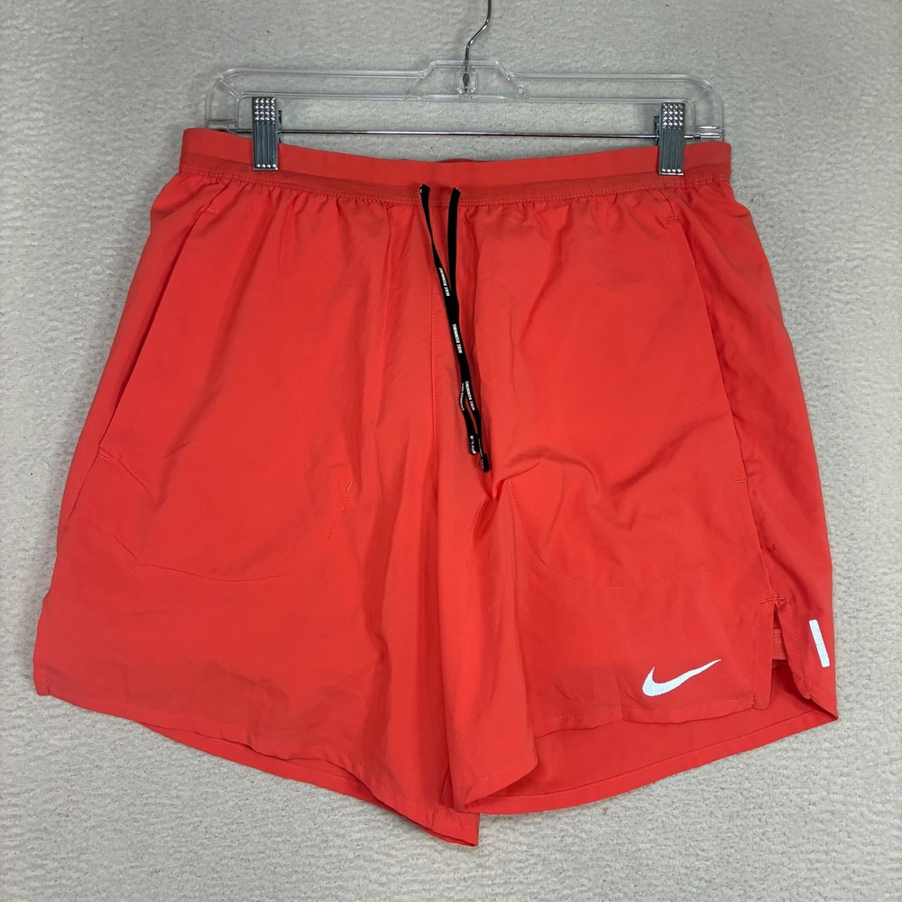 Nike Flex Stride 2 Running Shorts Men M Orange Lined Drawstring 7" CJ5471-814